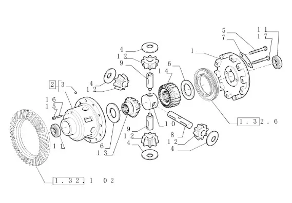 5197530 - Шайба упорн. 2,9мм толщ. шест. больш. бок. дифф. моста задн. TMT7/MXMPm.