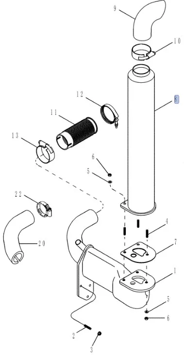 87623384 - Глушитель 4,5" ДВС T8040/50"